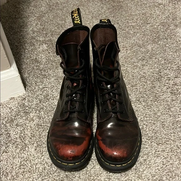 Dr. Martens Black and Red Boots - Picture 2 of 8